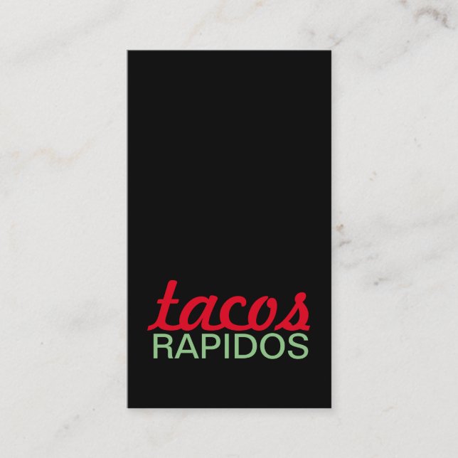 tacos rapidos punch card (Front)