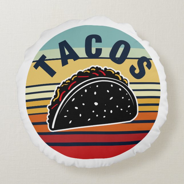 Tacos Round Cushion (Back)