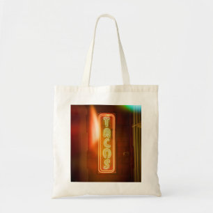 Tacos Sign Typographic Image Taco Art Word Text Ar Tote Bag