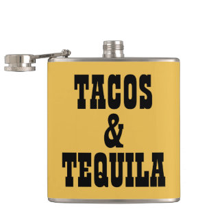 Tacos & Tequila Hip Flask