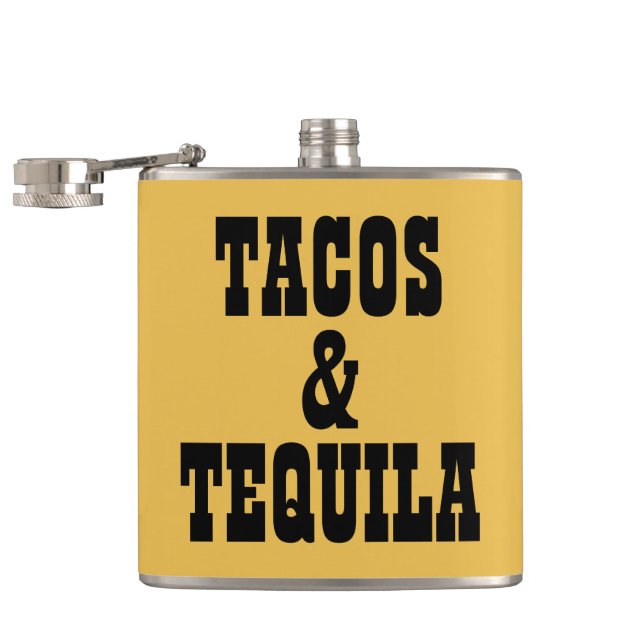 Tacos & Tequila Hip Flask (Opened)