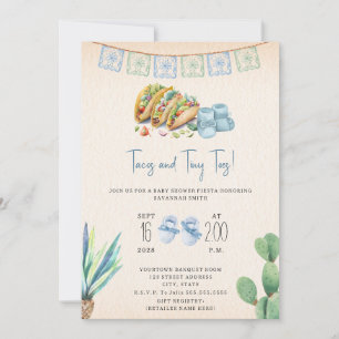 Tacos & Tiny Toes Boy Baby Shower Fiesta  Invitation