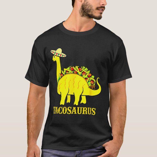 Tacosaurus Cinco De Mayo Shirt Funny Taco Dinosaur (Front)
