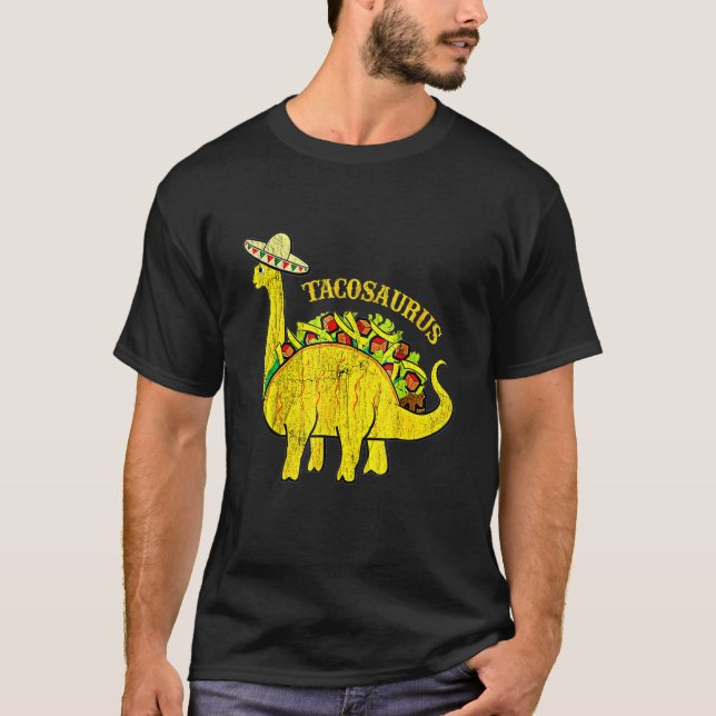 Tacosaurus Cinco De Mayo Tees Funny Taco (Front)