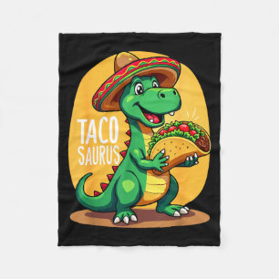 Tacosaurus cinco de mayo trex sombrero dino fleece blanket
