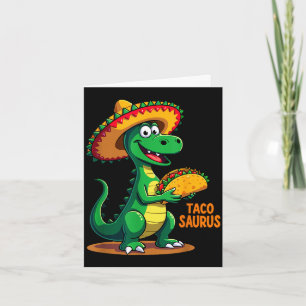 Tacosaurus mexican dino trex cinco de mayo toddler card