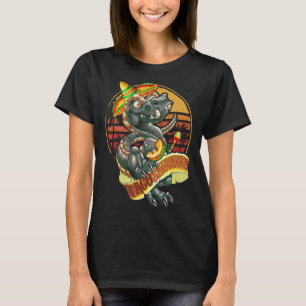 Tacosaurus Rex Cinco De Mayo Mexican Sombrero Ponc T-Shirt