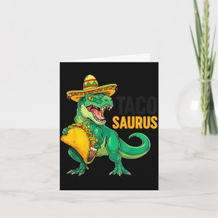 Tacosaurus taco dino funny cinco mayo toddler boy card