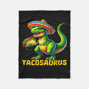 Tacosaurus taco dinosaur dino cinco de mayo mexica fleece blanket