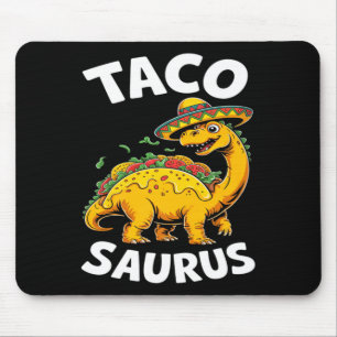 Tacosaurus taco dinosaur dino funny cinco de mayo mouse pad
