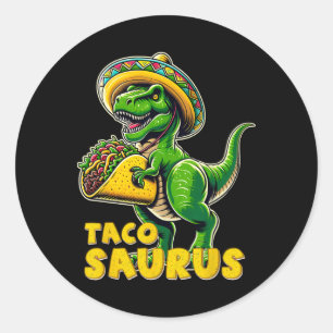 Tacosaurus Taco Dinosaur T Rex Dino Cinco De Mayo  Classic Round Sticker