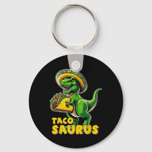 Tacosaurus Taco Dinosaur T Rex Dino Cinco De Mayo Key Ring