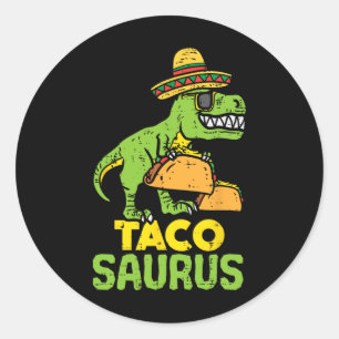 Tacosaurus Trex Cinco De Mayo Dinosaur Kid Classic Round Sticker