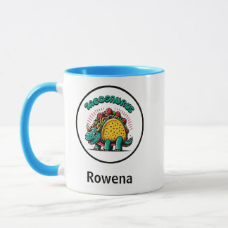 Tacosaurus Triceratops Funny Cartoon Mug