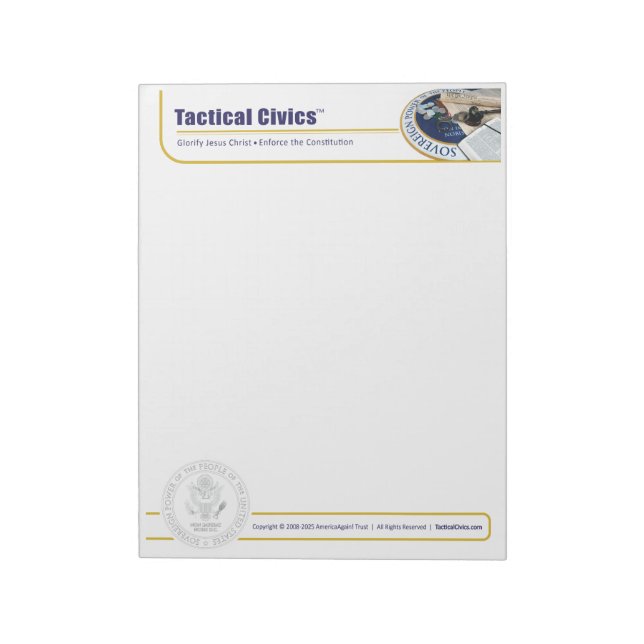 Tactical Civics™  5.5" x 6" Notepad - 40 pages (Rotated)
