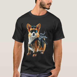 Tactical Corgi Humour for Dog Lovers, Men and Wome T-Shirt
