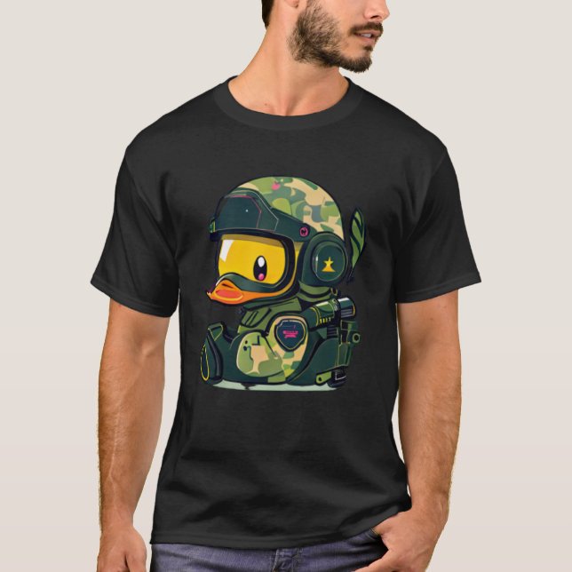 Tactical Duck in Full Uniform Pullover Hoodie (Front)