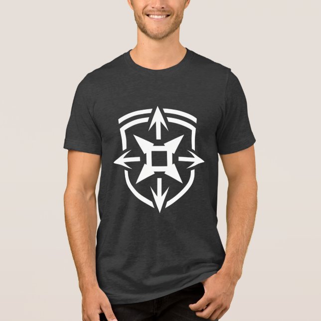 Tactical Gamer Skull Emblem T-Shirt Tri-Blend Shirt (Front)