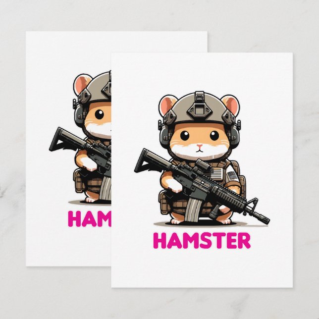 Tactical Hamster Card (Front/Back)