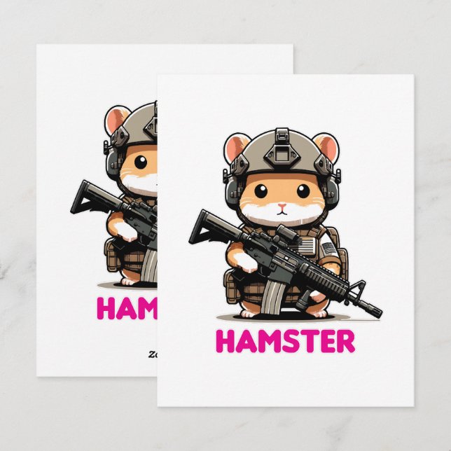 Tactical Hamster Holiday Card (Front/Back)