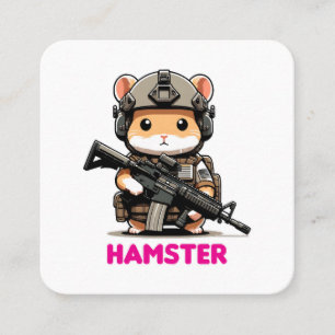 Tactical Hamster Square Business Card