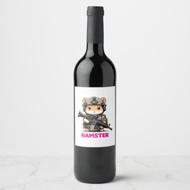 Tactical Hamster Wine Label (Front)
