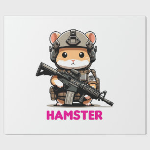 Tactical Hamster Wrapping Paper