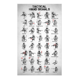 Tactical Hand Signals Photo Print