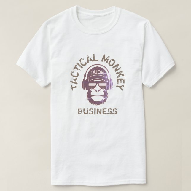 TACTICAL MONKEY BUSINESS T-Shirt (Design Front)