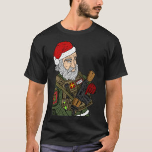 Tactical Santa Christmas Soldier. A Military Artwo T-Shirt