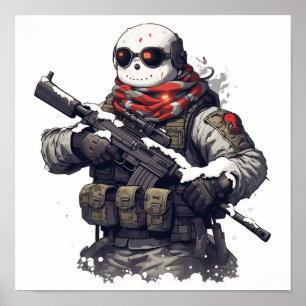 Tactical Snowman Poster