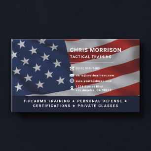 Tactical Training Patriotic Professional Business Card