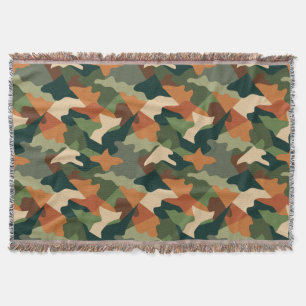 Tactical Trench camouflage Throw Blanket
