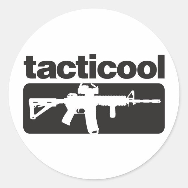 Tacticool - Black Classic Round Sticker (Front)