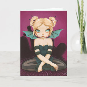 Tad Batty - bat fairy greeting card