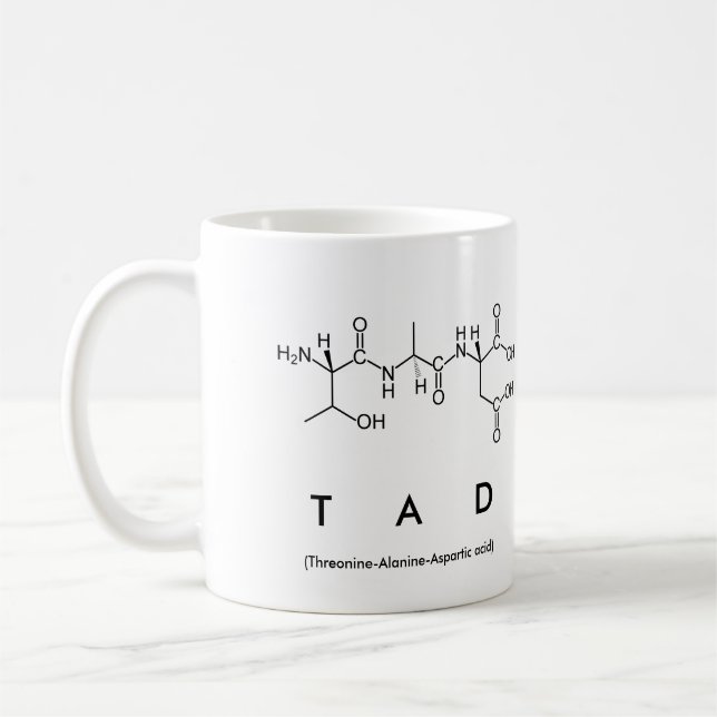 Tad peptide name mug (Left)