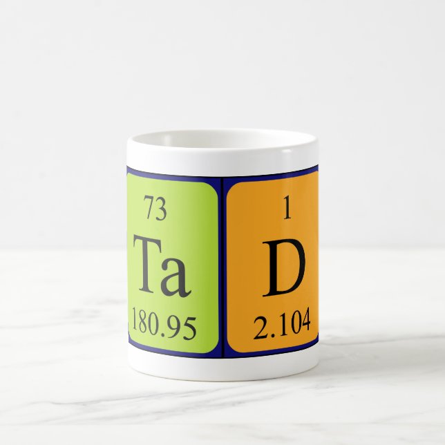 Tad periodic table name mug (Center)