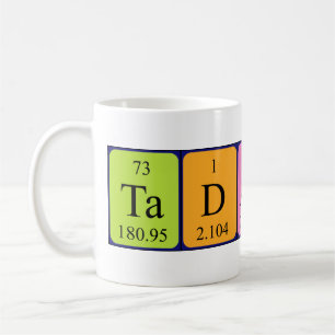 Tadashi periodic table name mug