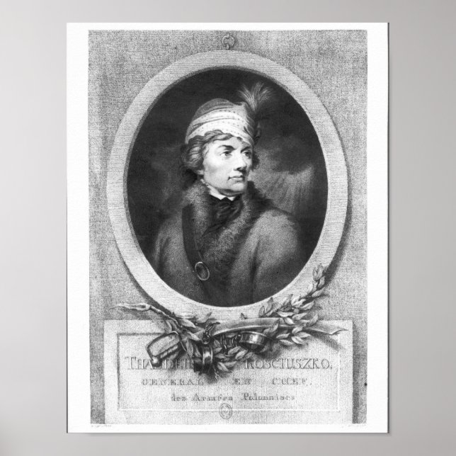 Tadeusz Kosciuszko , engraved by Christiaan Poster (Front)