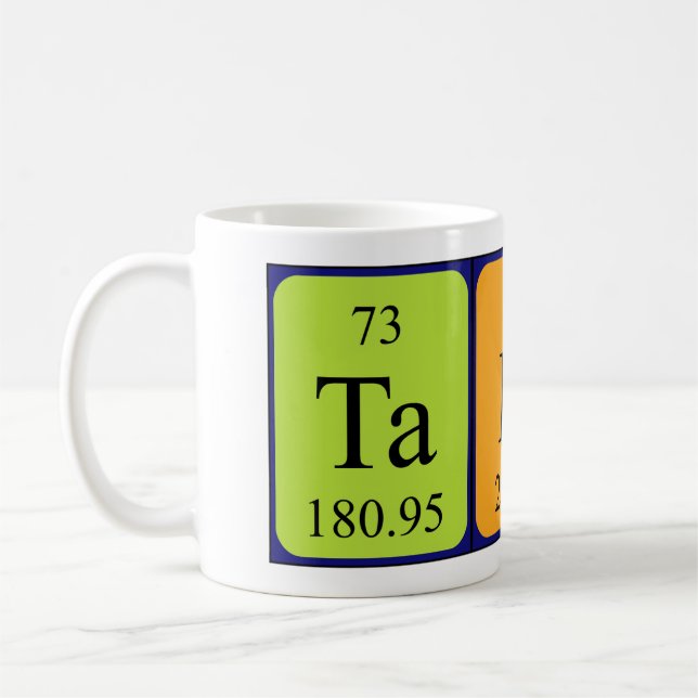 Tadhg periodic table name mug (Left)