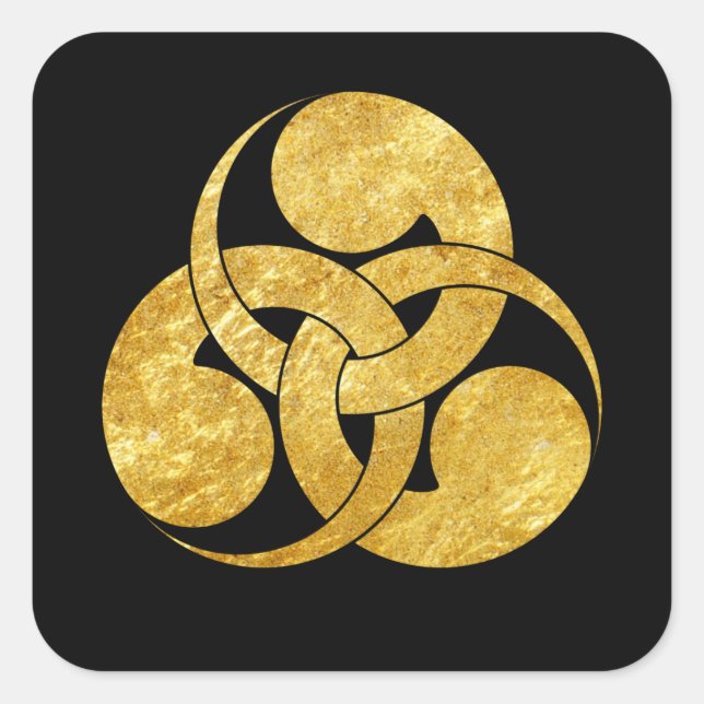 Tadpole Mon Japanese samurai clan Square Sticker (Front)