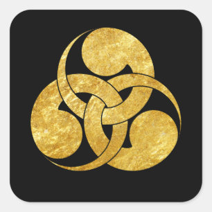 Tadpole Mon Japanese samurai clan Square Sticker