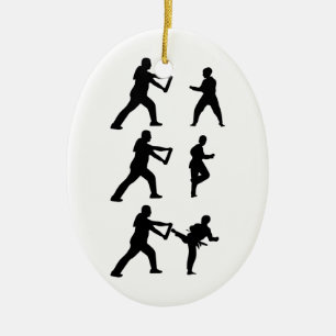 Tae Kwon-Do Ceramic Tree Decoration