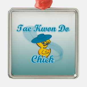 Tae Kwon Do Chick #3 Metal Ornament