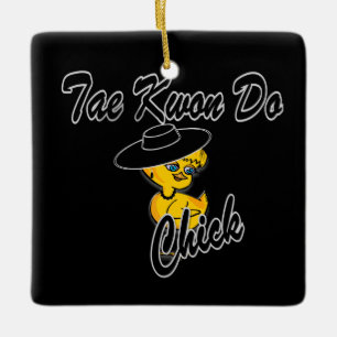 Tae Kwon Do Chick #4 Ceramic Ornament