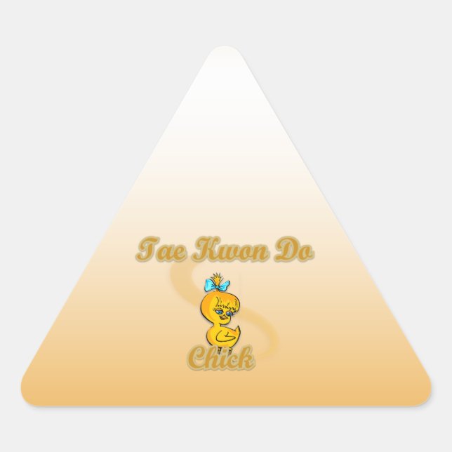Tae Kwon Do Chick Triangle Sticker (Front)