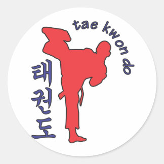 tae kwon do classic round sticker