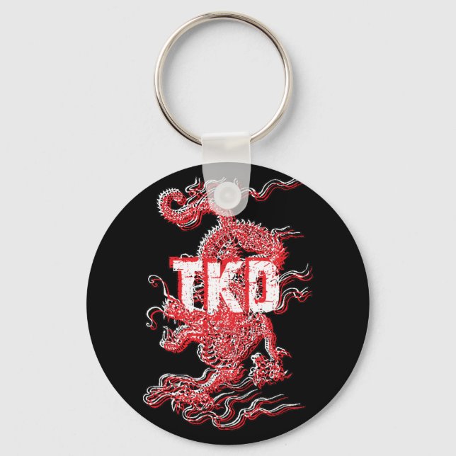 Tae Kwon Do Dragon Keychain (Front)