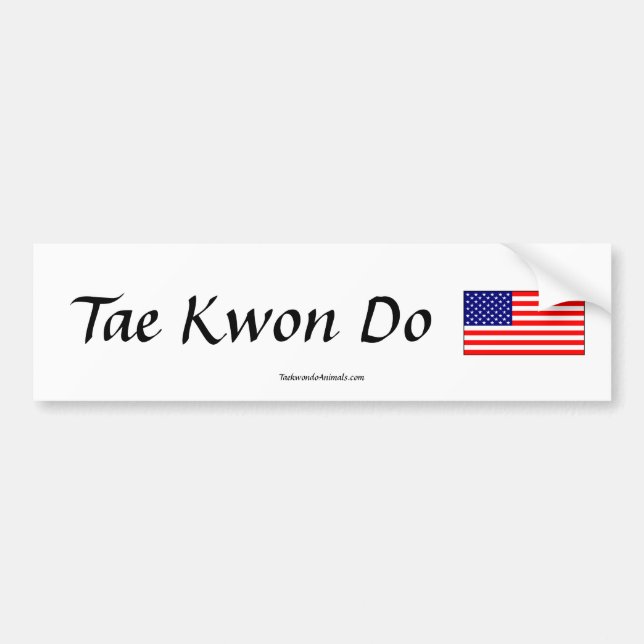 Tae Kwon Do Flag Sticker (Front)