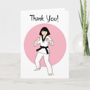 Tae Kwon Do Princess Thank You Cards